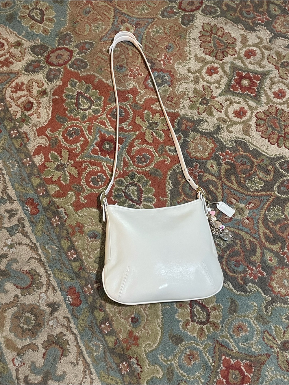 Vintage White Coach Crossbody Bag